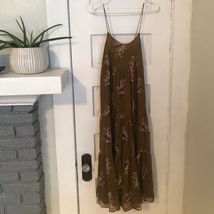 Madewell midi floral tank dress